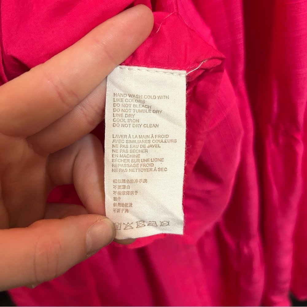 Anthropologie Let Me Be Cutout Tiered Maxi Dress Hot Pink XSP - Picture 13 of 16